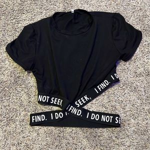 Size medium black crop top from shein